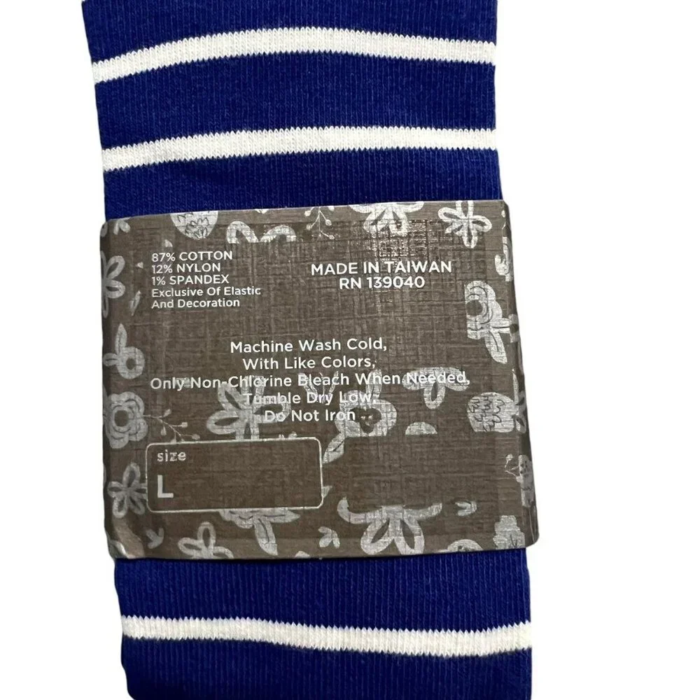 NEW Matilda Jane Sz L Perfectly Paired Blue Lace Knee Socks